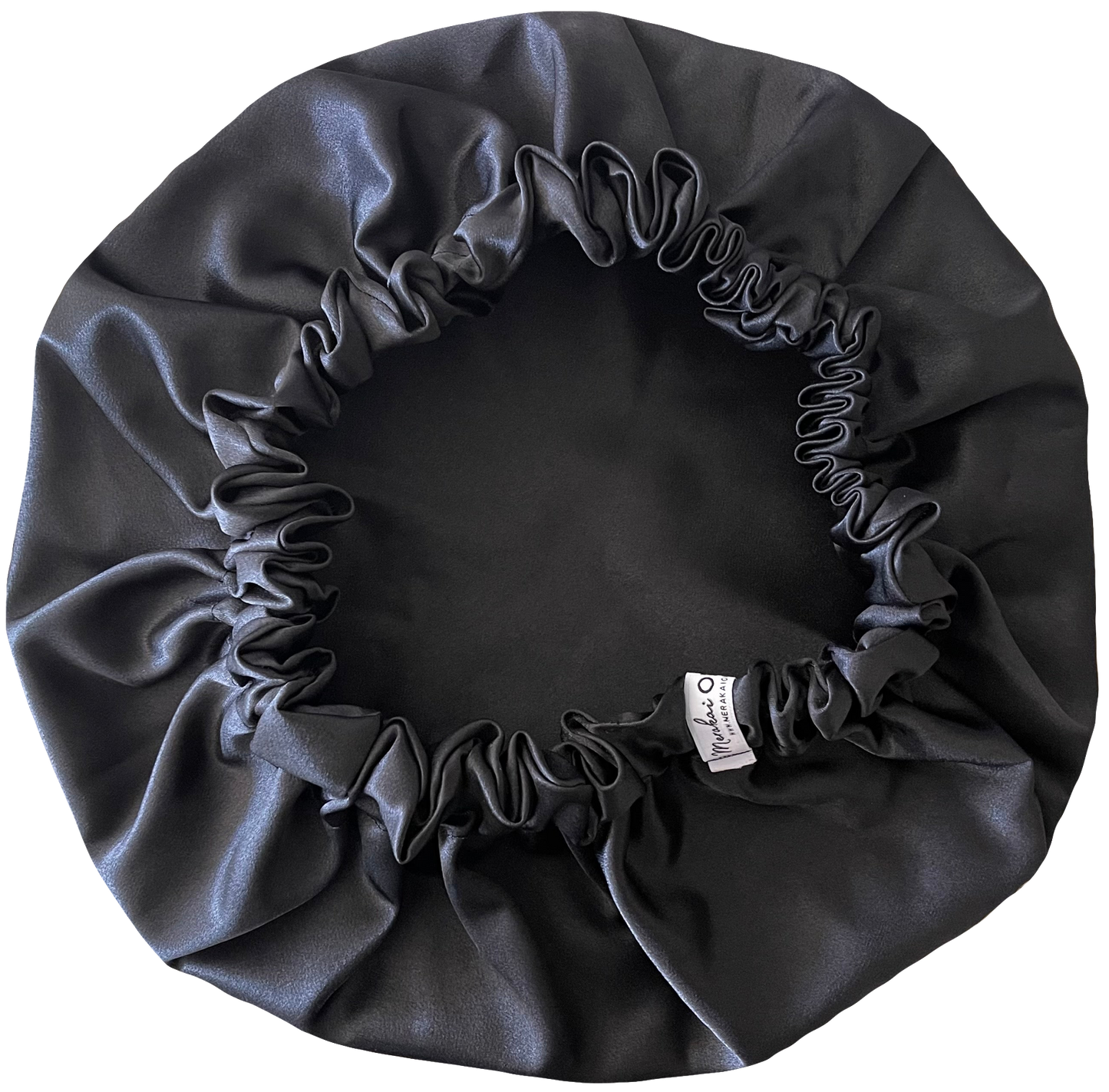 Black Satin Bonnet