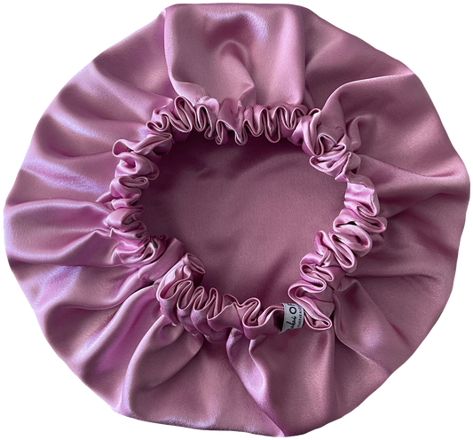 Dusty Pink Satin Bonnet
