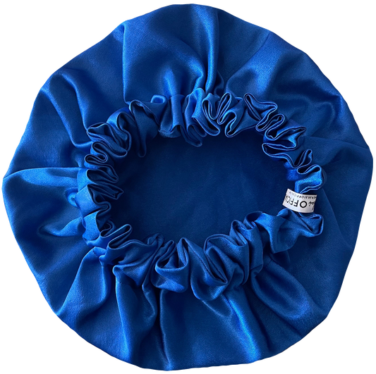 Royal Blue Satin Bonnet
