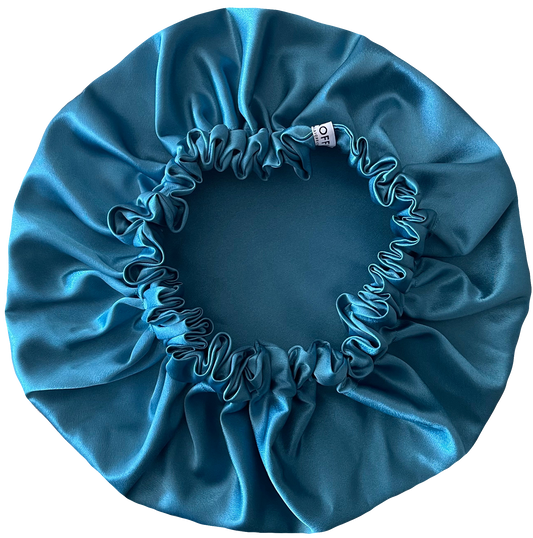 Teal Satin Bonnet