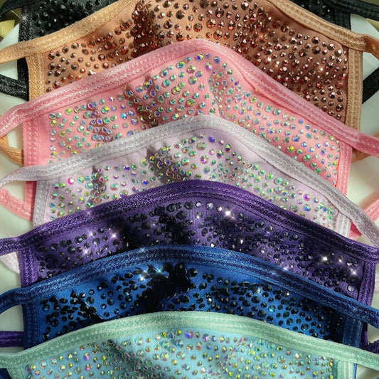 Bling Rhinestone Face Mask